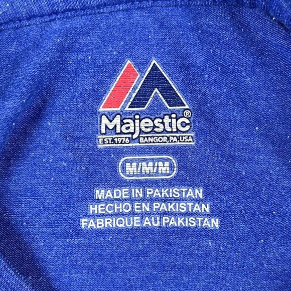 Majestic Philadelphia 76ers Blue T-Shirt Size Medium - Picture 3 of 4